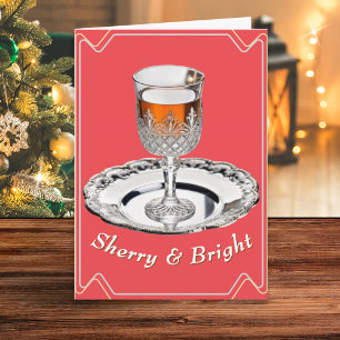 Sherry & Bright Festive Humör Röd Jul Helgkort
