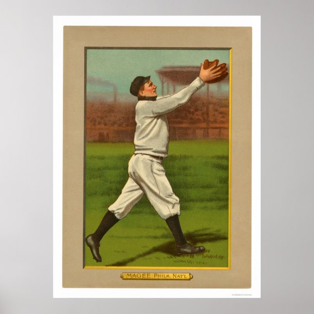 Sherry Magee Phillies Baseball 1911 Poster (Framsidan)