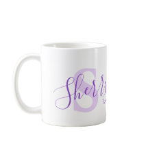 Sherry namn betyder monogram S lila text