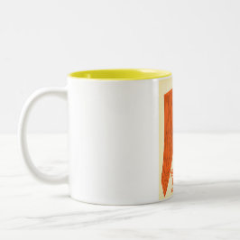 Sherwood Forest, reseaffisch i Nottinghamshire Två-Tonad Mugg