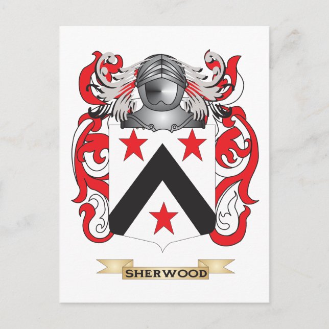 Sherwood Jackar av Arm (Family Crest) Vykort (Framsida)