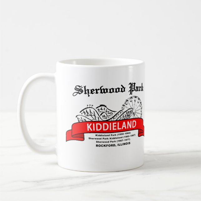 Sherwood Park Kiddieland, Rockford, IL. Amusans Kaffemugg (Vänster)