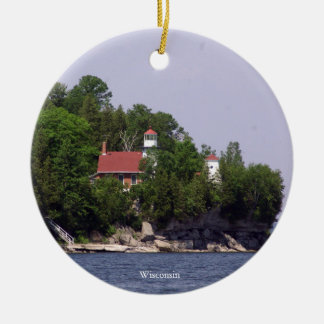 Sherwood Point Lighthouse 2-sidig prydnad Julgransprydnad Keramik
