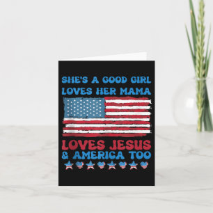 Shes A Bra Girl Kärlek Hennes Mamma Jesus & Am Kort