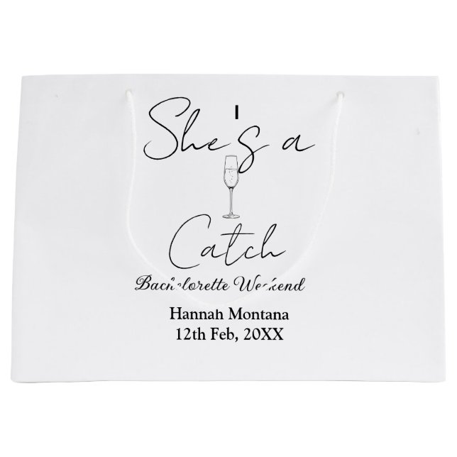 She's a catch champagne bottle bachelorette weeken (Framsidan)