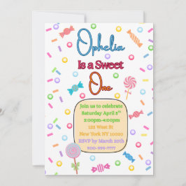 She's a Sweet One First Birthday Party Invitation Tack Kort