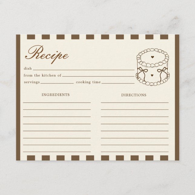 She's A Tini Bit Older Coffee Cake Birthday Recipe Tilläggskort (Framsida)