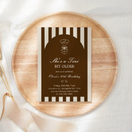 She's A Tini Bit Older Coffee Martini Birthday Inbjudningar