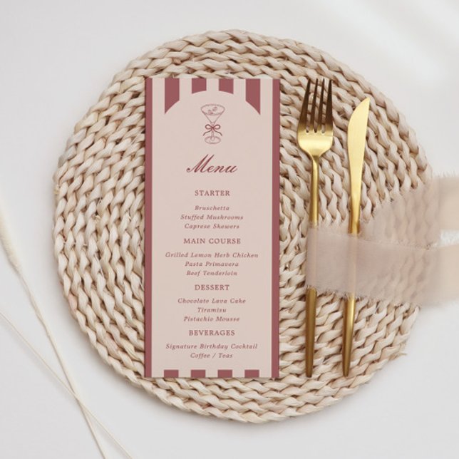 She's A Tini Bit Older Coffee Martini Birthday Meny (Skapare uppladdad)