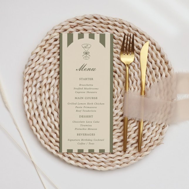 She's A Tini Bit Older Coffee Martini Birthday Meny (Skapare uppladdad)