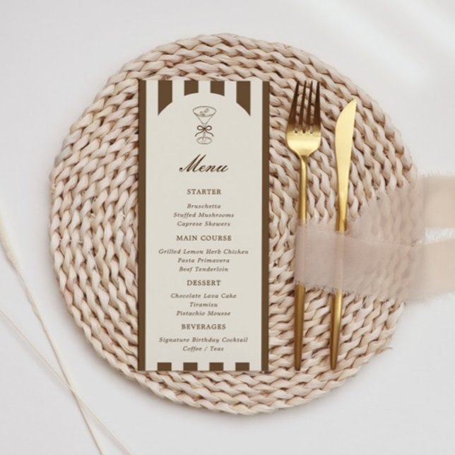 She's A Tini Bit Older Coffee Martini Birthday Meny (Skapare uppladdad)