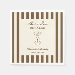 She's A Tini Bit Older Coffee Martini Birthday Pappersservett