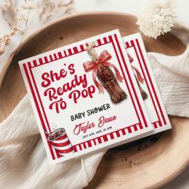 She's about to pop Baby Shower Pappersservett