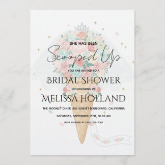 She's Been Scooped Up Ice Cream Bridal Shower Inbjudningar