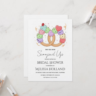 She's Been Scooped Up Ice Cream Bridal Shower Inbjudningar