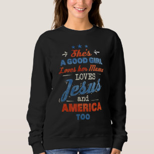 Shes Bra Girl Kärlek Hennes Kärlek Jesus och Amer T Shirt