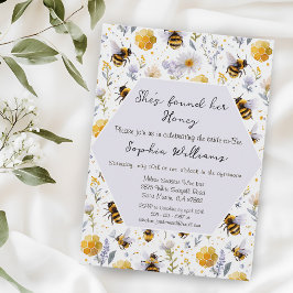 She's Found Her Honey Bees Floral Bridal Shower Inbjudningar