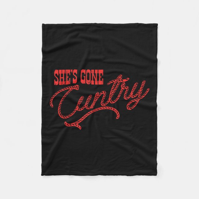 She's Gone Ry, Country Music, Cowboy Western  Fleecefilt (Framsidan)