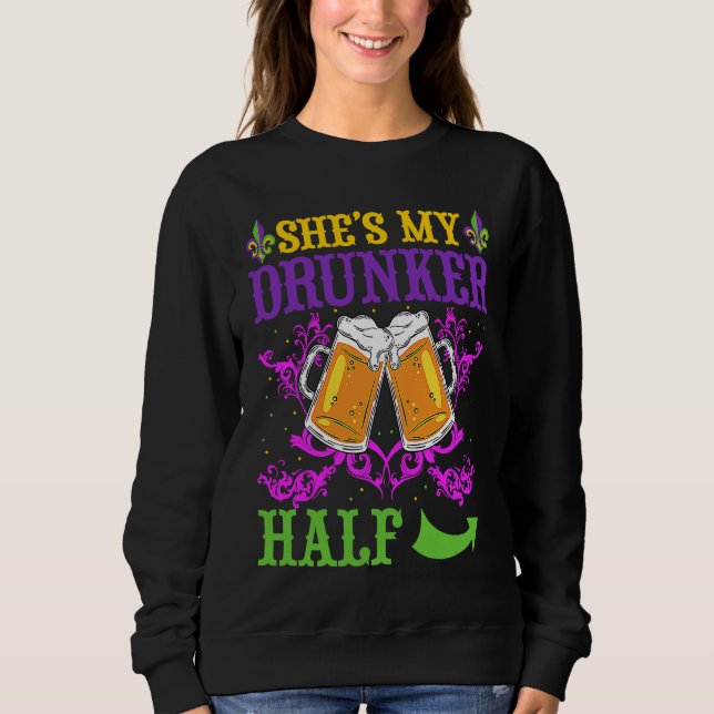 She's My Drunker Half Matching Couple Boyfriend Ma T Shirt (Framsida)