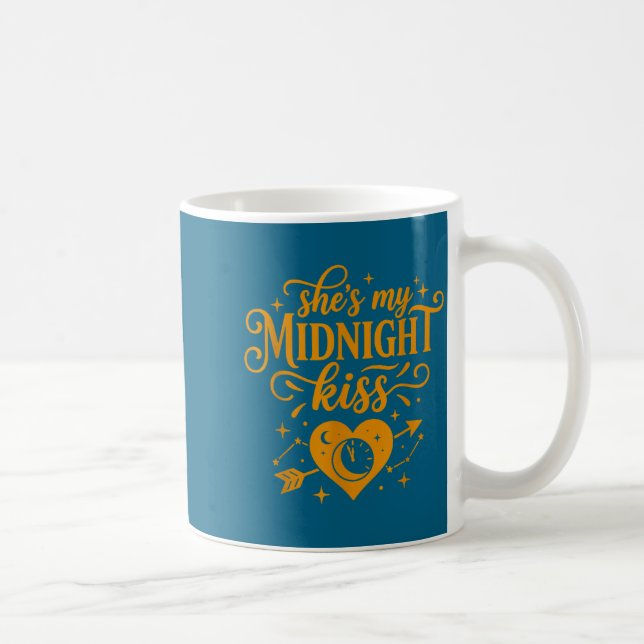 She's My Midnight Kiss Happy New Year Matching Cou Kaffemugg (Höger)