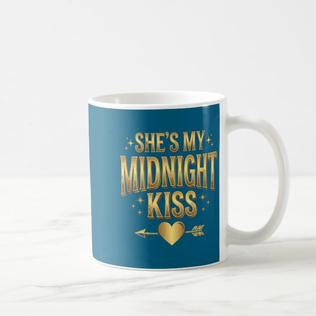 She's My Midnight Kiss Happy New Year Matching Cou Kaffemugg (Höger)