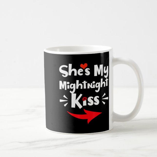 Shes My Midnight Kiss Happy New Year Matching Funn Kaffemugg (Höger)