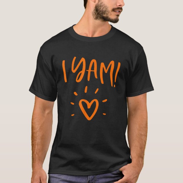 She's My Sweet Potato I Yam Set Couples Thanksgivi T Shirt (Framsida)