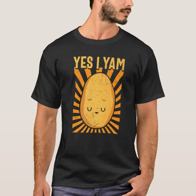 She's My Sweet Potato I Yam Set Couples Thanksgivi T Shirt (Framsida)