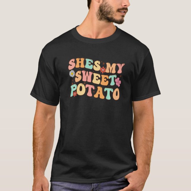 Shes My Sweet Potato I Yam Set Thanksgiving Couple T Shirt (Framsida)