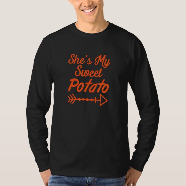 She's my sweet potato I yam Thanksgiving Matching  T Shirt (Framsida)