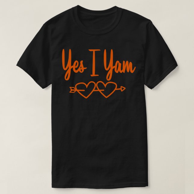 Shes My Sweet Potato Ja, jag Yam T Shirt (Design framsida)