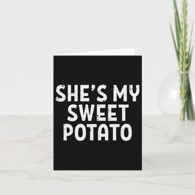 Shes My Sweet Potato Matching Par Thanksgiving Kort (Framsida)