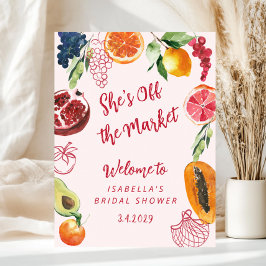 She's Off the market Bridal Shower Welcome Poster