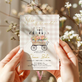She's Off the Market Gingham Bridal Shower Invite Inbjudningar