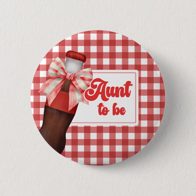 Shes Ready to Pop Baby Shower Aunt To Be Button Knapp (Framsida)