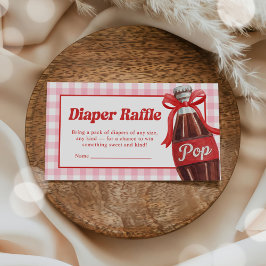 She's Ready to Pop Baby Shower Diaper Raffle Tilläggskort