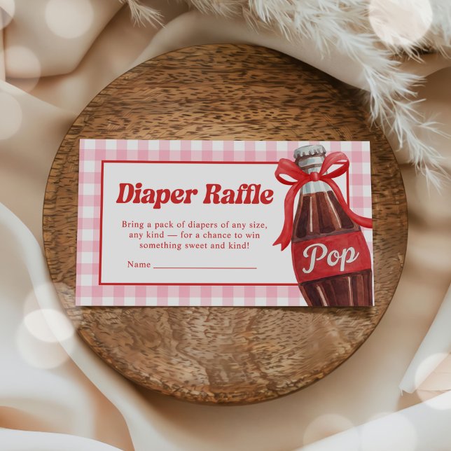 She's Ready to Pop Baby Shower Diaper Raffle Tilläggskort (Skapare uppladdad)