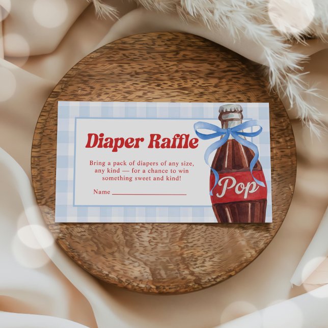 She's Ready to Pop Baby Shower Diaper Raffle Tilläggskort (Skapare uppladdad)