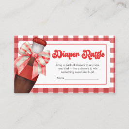 She's Ready to Pop Baby Shower Diaper Raffle Tilläggskort