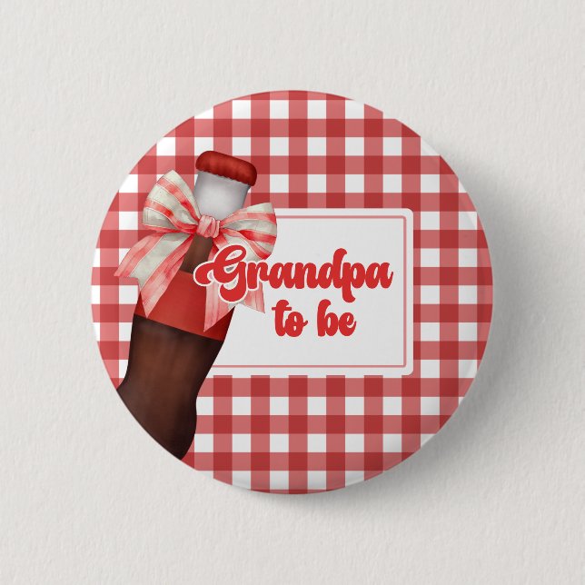 Shes Ready to Pop Baby Shower Grandpa To Be Button Knapp (Framsida)