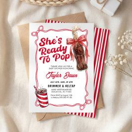 She's Ready to Pop Baby Shower Invitation  Inbjudningar