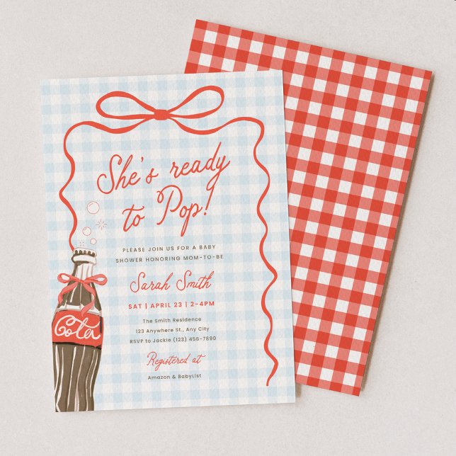 She's Ready To Pop Baby Shower Invitation Inbjudningar (Skapare uppladdad)