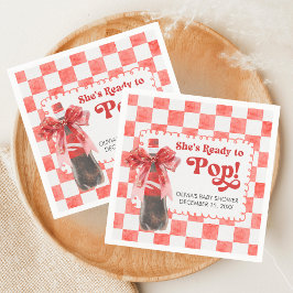 She's Ready to Pop Baby Shower Pappersservett