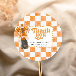 She's Ready to Pop Baby Shower Runt Klistermärke