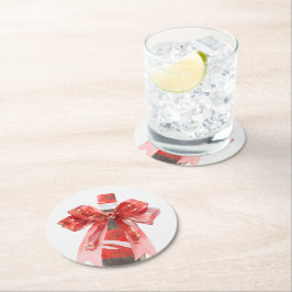 She's Ready to Pop Baby Shower Underlägg Papper Rund