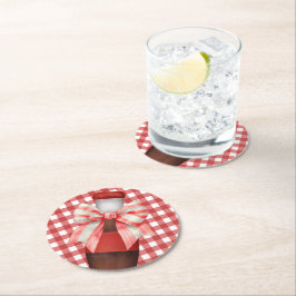 She's Ready to Pop Baby Shower Underlägg Papper Rund