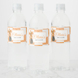 She's Ready to Pop Baby Shower Vattenflaskor Etikett