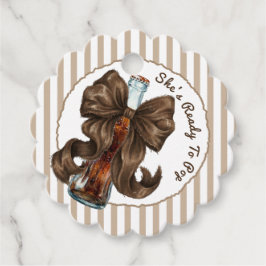 She's Ready To Pop Bow Baby Shower Gåvor Etiketter