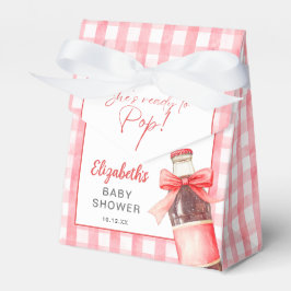 She's Ready To Pop Red Bow Baby Shower Presentaskar