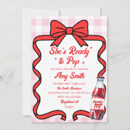 She's Ready to Pop Soda Baby Shower Invitation Inbjudningar